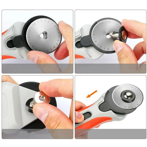 OYLDA 45-mm-Rotationsschneider-Set Mit 7 Ersatzrotationsklingen Sicherheitsverschluss 3 OYLDA 45-mm-Rotationsschneider-Set Mit 7 Ersatzrotationsklingen Sicherheitsverschluss – Bild 3