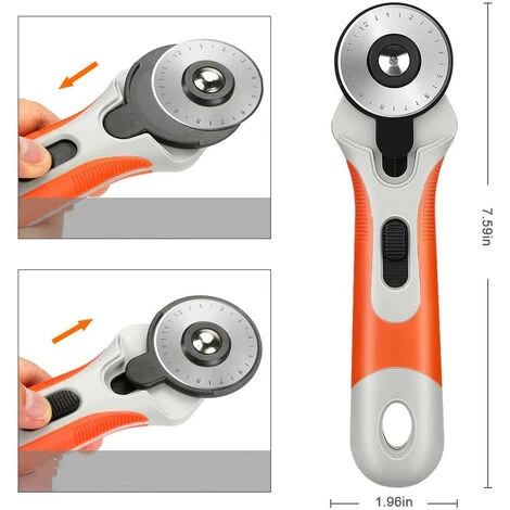 OYLDA 45-mm-Rotationsschneider-Set Mit 7 Ersatzrotationsklingen Sicherheitsverschluss 5 OYLDA 45-mm-Rotationsschneider-Set Mit 7 Ersatzrotationsklingen Sicherheitsverschluss – Bild 5