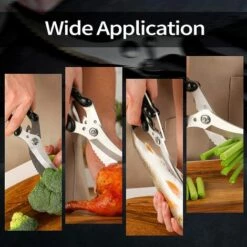 MODOU Küchenschere, Federgeflügelschere Edelstahl-Kochschere Für Knochen, Huhn, Geflügel, Fisch, Lebensmittel, Fleisch. (Schwarz) 8 MODOU Küchenschere, Federgeflügelschere Edelstahl-Kochschere Für Knochen, Huhn, Geflügel, Fisch, Lebensmittel, Fleisch. (Schwarz) -Angebote Schneidwerkzeug Store 55932222 4