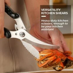 MODOU Küchenschere, Federgeflügelschere Edelstahl-Kochschere Für Knochen, Huhn, Geflügel, Fisch, Lebensmittel, Fleisch. (Schwarz) 9 MODOU Küchenschere, Federgeflügelschere Edelstahl-Kochschere Für Knochen, Huhn, Geflügel, Fisch, Lebensmittel, Fleisch. (Schwarz) -Angebote Schneidwerkzeug Store 55932222 5