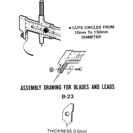 BARES Kompass-Kreisschneider, Papierkreisschneider, Kreisschneider, Kreisschneider, Hochpräzises Kreisförmiges Zeichenwerkzeug Zum Schneiden Von Papierkarten, Leder, Schneidkompass 10-15 Cm 4 BARES Kompass-Kreisschneider, Papierkreisschneider, Kreisschneider, Kreisschneider, Hochpräzises Kreisförmiges Zeichenwerkzeug Zum Schneiden Von Papierkarten, Leder, Schneidkompass 10-15 Cm – Bild 4