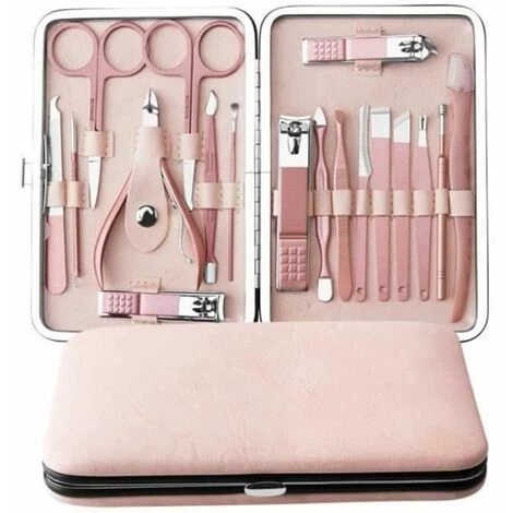 Professioneller Kosmetikkoffer Rosa 18 Stück FUIENKO 1 Professioneller Kosmetikkoffer Rosa 18 Stück FUIENKO