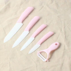 TINOR Küchenkeramik-Messerset Mit Messerblock - 6-teiliges Kochmesser Fleischbeil Universalmesser Obstmesser Melonen-Hobel-Scharf Ohne Schleifen Anti-Skew-Set Geschenk -Angebote Schneidwerkzeug Store 56760124 5