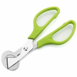 ILOVEMILAN 768200 Wachteleierschere, Edelstahl, Grün, 14 X 6 X 1 Cm
