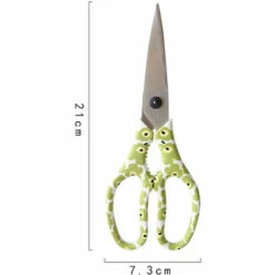 DONTODENT Papierschere, Edelstahlklinge/Kunststoffgriffe, Blumenmuster, Inspiration, Grün