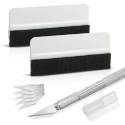 WERKZEUGE Vinylfolien-Installations-Applikator-Kits: Mini Soft Wrap Tint Squeegee 30 Grad Bastelmesser Mit Sicherheitskappe