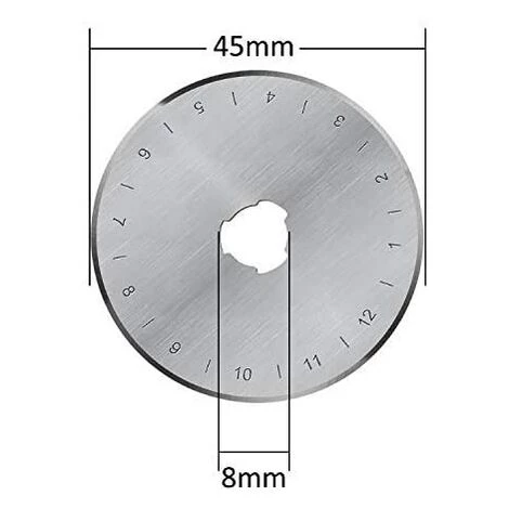 BARES Rotary Cutter 45 Mm Fabric Cutter With Set Of 5 Spare Blades, Cutting Mat And Protective Mechanism (Blade) 2 BARES Rotary Cutter 45 Mm Fabric Cutter With Set Of 5 Spare Blades, Cutting Mat And Protective Mechanism (Blade) – Bild 2