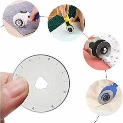 BARES Rotary Cutter 45 Mm Fabric Cutter With Set Of 5 Spare Blades, Cutting Mat And Protective Mechanism (Blade) 8 BARES Rotary Cutter 45 Mm Fabric Cutter With Set Of 5 Spare Blades, Cutting Mat And Protective Mechanism (Blade) -Angebote Schneidwerkzeug Store 59042320 4