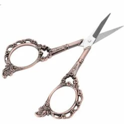 BEARSU 1pc Edelstahlschere Vintage Blume Klassische Stickereischere Stickereischere Handschere (rote Bronze) -Angebote Schneidwerkzeug Store 59193464 4