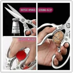 Kueatily Professionelle Mehrzweck-Küchenschere Zum Kochen, Super Massierte Küchenschere Für Huhn, Geflügel, Füße, Fisch (Gold) -Angebote Schneidwerkzeug Store 59446960 3