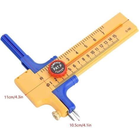 BEARSU Einstellbares Kompass-Cutter-Kreisschneider-Messer Für Papier/Folie/Leder/Handwerk Kompass-Kreisschneider 10,5 X 11 Cm 2 BEARSU Einstellbares Kompass-Cutter-Kreisschneider-Messer Für Papier/Folie/Leder/Handwerk Kompass-Kreisschneider 10,5 X 11 Cm – Bild 2