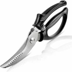 WERKZEUGE Hochleistungs-Küchenschere, Multifunktionale Fleischschere, Edelstahl, Hühnerknochen, Fleisch, Kräuter, Gemüseschere (schwarz)