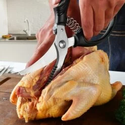 WERKZEUGE Hochleistungs-Küchenschere, Multifunktionale Fleischschere, Edelstahl, Hühnerknochen, Fleisch, Kräuter, Gemüseschere (schwarz) -Angebote Schneidwerkzeug Store 60260477 3