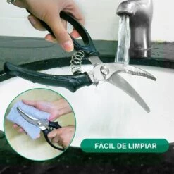 WERKZEUGE Hochleistungs-Küchenschere, Multifunktionale Fleischschere, Edelstahl, Hühnerknochen, Fleisch, Kräuter, Gemüseschere (schwarz) -Angebote Schneidwerkzeug Store 60260477 5