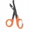 OYLDA Schere, EMT- Und Trauma-Schere, Titan-Verbandschere 7,2'' Gebogen Stealth Schwarz (Orange)