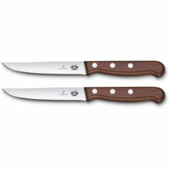 VICTORINOX Wood Steakmesser-Set 5.1200.12G 2-teilig Gerader Schliff 12cm