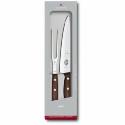 VICTORINOX Wood Tranchier-Set 2-teilig 19 Cm Tranchiermesser Bratengabel Holz
