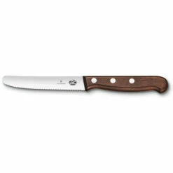 VICTORINOX Wood Tomaten Und Tafelmesser Wellenschliff 11 Cm