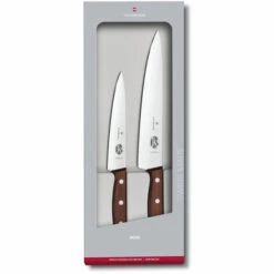 VICTORINOX Wood Tranchier-Set 2-teilig Officemesser Und Tranchiermesser Braun