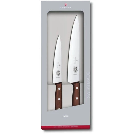 VICTORINOX Wood Tranchier-Set 2-teilig Officemesser Und Tranchiermesser Braun 1 VICTORINOX Wood Tranchier-Set 2-teilig Officemesser Und Tranchiermesser Braun