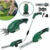 UISEBRT Akku Grasschere Strauchschere Set Rasenschere Mit Stiel Räder, Elektrische Strauchtrimmer Heckenschere Gras-Schere