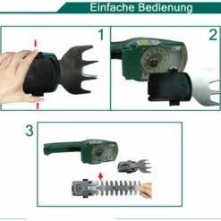 UISEBRT Akku Grasschere Strauchschere Set Rasenschere Mit Stiel Räder, Elektrische Strauchtrimmer Heckenschere Gras-Schere -Angebote Schneidwerkzeug Store 61240889 4