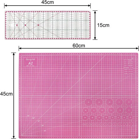 UISEBRT UISRBRT Rollschneider Set - 45mm Komplett Rollmesser DIY Stoffschneider Tool Kit Mit Rollklinge, A2 Schneidematte, Patchwork-Lineal, 20 Stoffclips + 5 Ersatzklingen Für Stoff, Papier, Leder 3 UISEBRT UISRBRT Rollschneider Set - 45mm Komplett Rollmesser DIY Stoffschneider Tool Kit Mit Rollklinge, A2 Schneidematte, Patchwork-Lineal, 20 Stoffclips + 5 Ersatzklingen Für Stoff, Papier, Leder – Bild 3