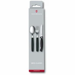 VICTORINOX Swiss Classic Set Gemüsemesser Gabel Und Löffel 6.7192.F3 Schwarz