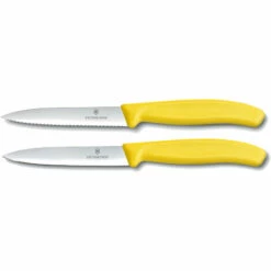 Victorinox SwissClassic Gemüsemesser,10cm,1 Welle + 1 Normal,gelb,Blister - Gelb