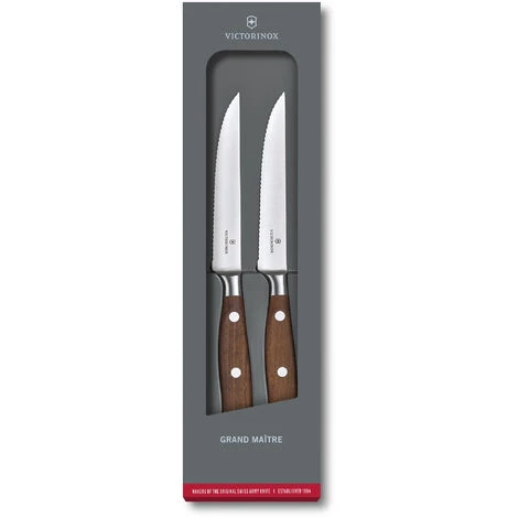 VICTORINOX Grand Maître Wood Steakmesser Set 12 Cm Messer Wellenschliff 1 VICTORINOX Grand Maître Wood Steakmesser Set 12 Cm Messer Wellenschliff