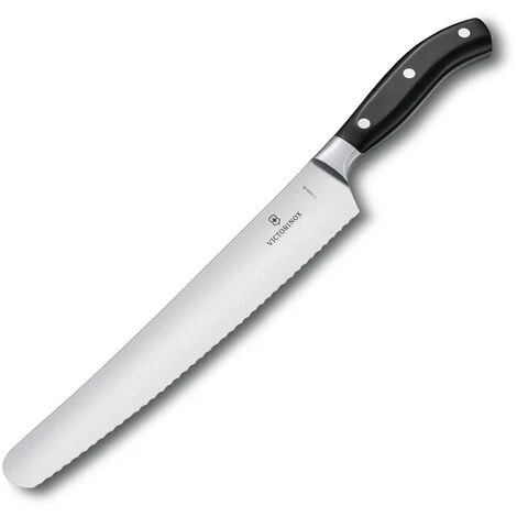 VICTORINOX Grand Maître Brot- Und Konditormesser 26 Cm Wellenschliff Schwarz - Schwarz 2 VICTORINOX Grand Maître Brot- Und Konditormesser 26 Cm Wellenschliff Schwarz - Schwarz – Bild 2