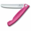 VICTORINOX Swiss Classic Gemüsemesser Faltbarer Griff Messer Wellenschliff Pink - Pink