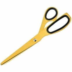 ILOVEMILAN Goldene Edelstahlschere Haushalt Büro Bandschneideschere Asymmetrie Stoff Schneiderei Schneiderschere Schneidwerkzeuge