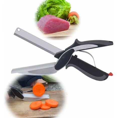 ILOVEMILAN 2-in-1-Küchenwerkzeuge Lebensmittelschere Gemüseschere Smart Chopper Multifunktionale Küchenschere 1 ILOVEMILAN 2-in-1-Küchenwerkzeuge Lebensmittelschere Gemüseschere Smart Chopper Multifunktionale Küchenschere