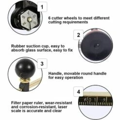 Kreisförmiger Glasschneider Mit Saugnapf-Schneidwerkzeugen, Diamantschneider Kreisdurchmesser 400 Mm Für Hobby-Glasschneider -Angebote Schneidwerkzeug Store 63914699 4