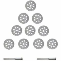 WERKZEUGE 10 Stück Diamant-Klinge Diamant-Schneidmaterialien 22 Mm + 2 X Kohlenstoffstahl-Klappenfräser Zum Idealen Schneiden Von Edelsteinen, Glas, Keramik, Porzellan, Fliesen