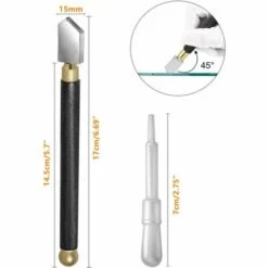 WERKZEUGE Professioneller Glasschneider, Glasschneidewerkzeug, Geschmiertes Wolframkarbid-Schneidrad, Schneidet 3–12 Mm Glas, Spiegel, Fliesen Und Buntglas -Angebote Schneidwerkzeug Store 63918364 4