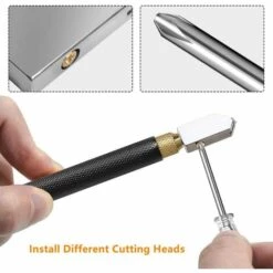 WERKZEUGE Professioneller Glasschneider, Glasschneidewerkzeug, Geschmiertes Wolframkarbid-Schneidrad, Schneidet 3–12 Mm Glas, Spiegel, Fliesen Und Buntglas -Angebote Schneidwerkzeug Store 63918364 5