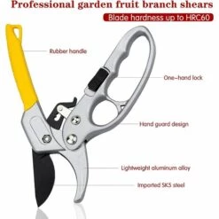 WERKZEUGE Gartenschere 20,5 Cm, Gartenschere Mit Gummigriff Zum Schneiden Von Stämmen Und Ästen – Ø20 Mm, Gelb -Angebote Schneidwerkzeug Store 63918750 3