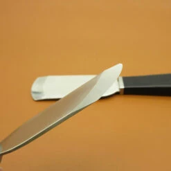 LIFCAUSAL Tragbarer Leder-Ausdünnungsschneider, Multifunktionaler Holzgriff, Chromstahlschneider, Haushalt, DIY, Pflanzlich Gegerbtes Lederhandwerk, Ausdünnungsschaufel, Kantenschneider (runde Kanten) -Angebote Schneidwerkzeug Store 64117778 5