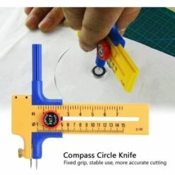 QERSTA Einstellbares Kompass-Cutter Circle Cutter Messer Für Papier/Folie/Leder/Handwerk Compass Circle Cutter -Angebote Schneidwerkzeug Store 64156086 4