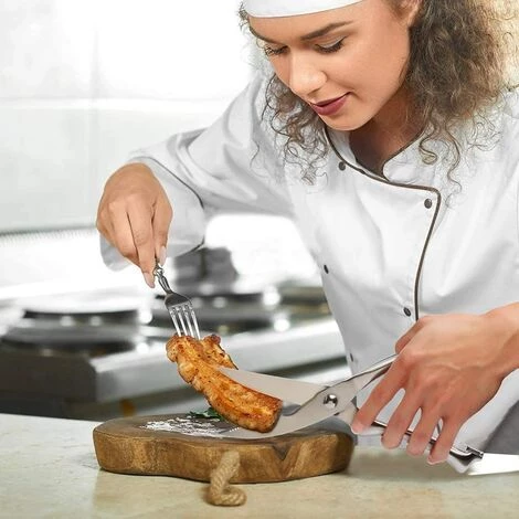 BF Multifunktionale Küchenschere Edelstahl Scharfe Professionelle Geflügelschere Küchenschere Zum Schneiden Von Huhn Fisch Fleisch Knochen Gemüse Kräuter 2 BF Multifunktionale Küchenschere Edelstahl Scharfe Professionelle Geflügelschere Küchenschere Zum Schneiden Von Huhn Fisch Fleisch Knochen Gemüse Kräuter – Bild 2