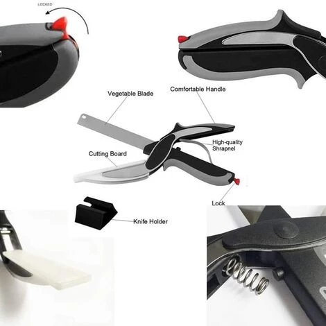 BF Küchenschere Cutter 2 In 1 Lebensmittelschneider Ersetzen Sie Ihre Küchenwerkzeuge Und Schneidebretter 2 BF Küchenschere Cutter 2 In 1 Lebensmittelschneider Ersetzen Sie Ihre Küchenwerkzeuge Und Schneidebretter – Bild 2
