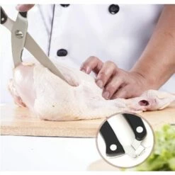 BF Küchenschere Hochwertige, Strapazierfähige Edelstahl-Küchenschere Gefederte Geflügel- Und Knochenschere Komfortabler Griff -Angebote Schneidwerkzeug Store 64180016 4
