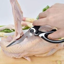 BF Scharfe Klingen-Küchenschere Mit Abdeckung Edelstahl-Küchenschere Huhn Gemüse Fisch Geflügel Blumen Nüsse Fleisch BBQ Pizza Multitools -Angebote Schneidwerkzeug Store 64180426 5