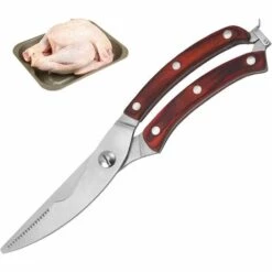 BF Hochwertiges Küchenscheren-Set Aus Edelstahl, Scharfe Geflügelschere, Multifunktionale Küchenschere, Insgesamt 25,5 Cm, Zum Schneiden Von Hähnchen, Fisch, Geflügelknochen, Gemüse