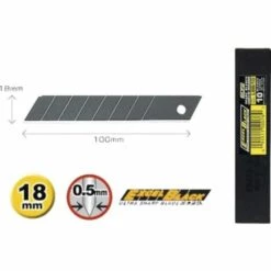 OLFA LBB 10 18mm 240 Stück Ultrascharf Excel Black Klingen, Kunststoffbox