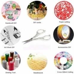 ILOVEMILAN Schere Im Europäischen Stil, Edelstahl, Für Kreuzstich, Schneiden, Stickerei, Nähen, Handwerk, Kunsthandwerk, Heimwerkerwerkzeug (Silber) 8 ILOVEMILAN Schere Im Europäischen Stil, Edelstahl, Für Kreuzstich, Schneiden, Stickerei, Nähen, Handwerk, Kunsthandwerk, Heimwerkerwerkzeug (Silber) -Angebote Schneidwerkzeug Store 64492179 4