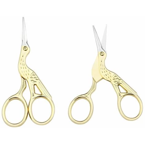 ILOVEMILAN Stickschere, Scharfe Storchschere Aus Edelstahl Zum Nähen, Basteln, Kunstarbeiten, Einfädeln, Handarbeiten – DIY-Werkzeuge Schneiderschere, Kleine Schere – 2 Stück (3,6 Zoll, Gold) 1 ILOVEMILAN Stickschere, Scharfe Storchschere Aus Edelstahl Zum Nähen, Basteln, Kunstarbeiten, Einfädeln, Handarbeiten – DIY-Werkzeuge Schneiderschere, Kleine Schere – 2 Stück (3,6 Zoll, Gold)