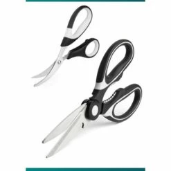 ILOVEMILAN 2 Küchenscheren – Haushaltsscheren Aus Edelstahl – Hühnerknochenschere – Multifunktionale Schere Zum Töten Von Fisch, Fleisch Und Garnelen